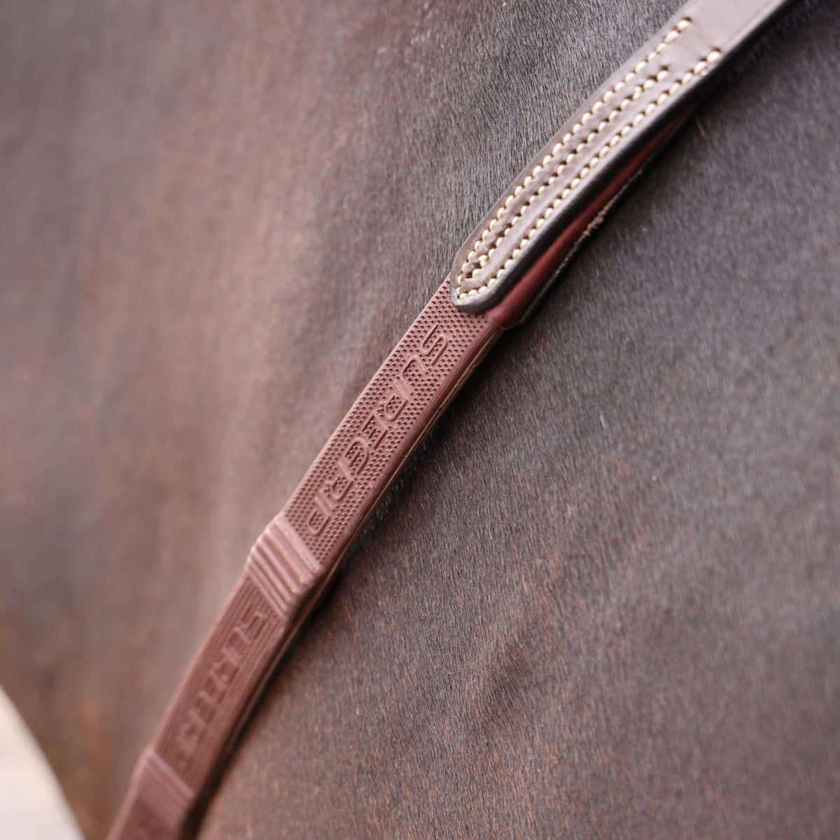 Velociti by Shires Rênes Lusso Elite Pro SureGrip Havane
