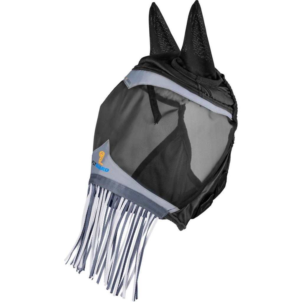 FlyGuard by Shires Masque Anti-Mouches Pro Fine Mesh avec Oreilles et Franges Jet