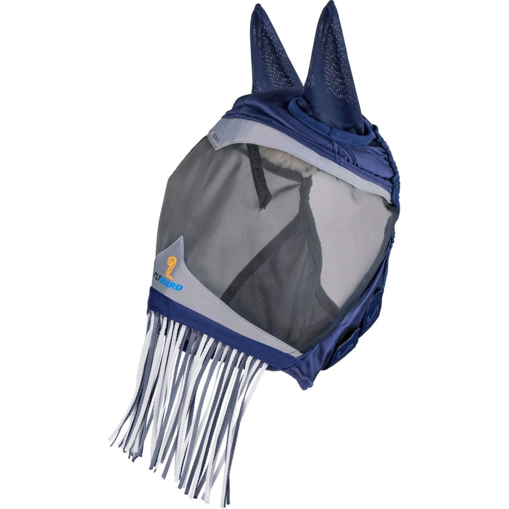 FlyGuard by Shires Masque Anti-Mouches Pro Fine Mesh avec Oreilles et Franges Marin