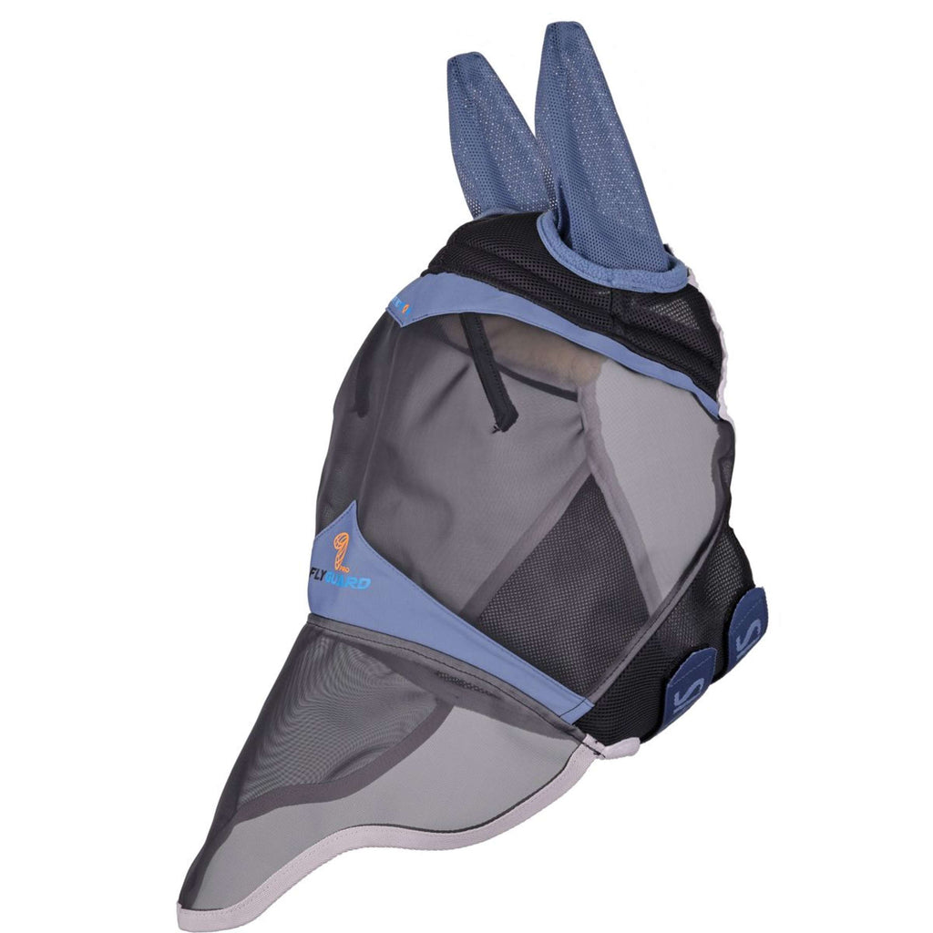FlyGuard by Shires Masque Anti-Mouches Pro Air Motion avec Oreilles et Nez Deep Airforce Blue
