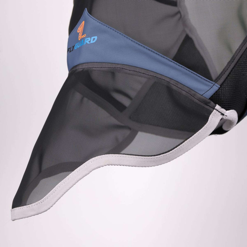 FlyGuard by Shires Masque Anti-Mouches Pro Air Motion avec Oreilles et Nez Deep Airforce Blue