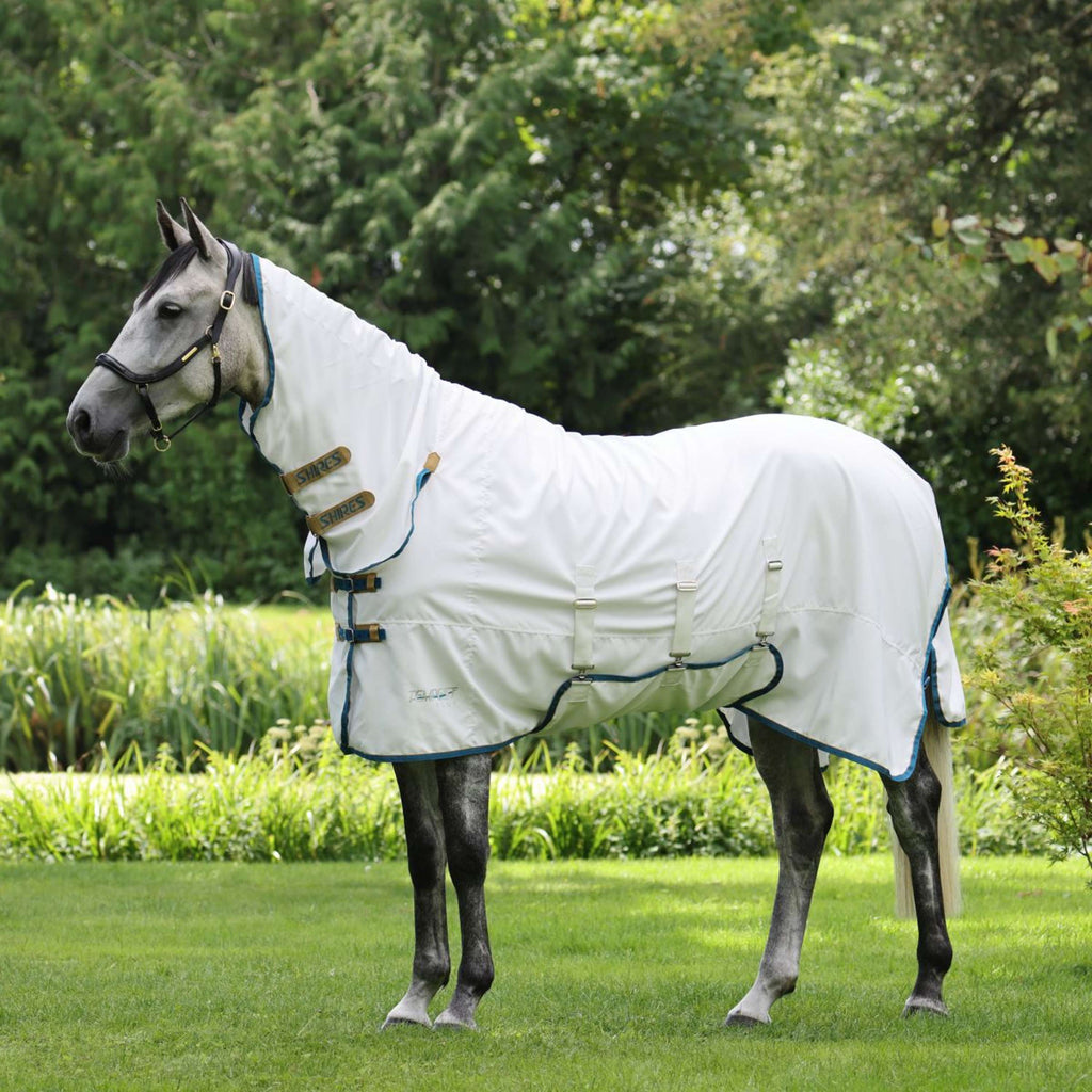 Tempest Plus by Shires Couverture Anti-Eczema Sweet-Itch Combo Blanc/Airforce