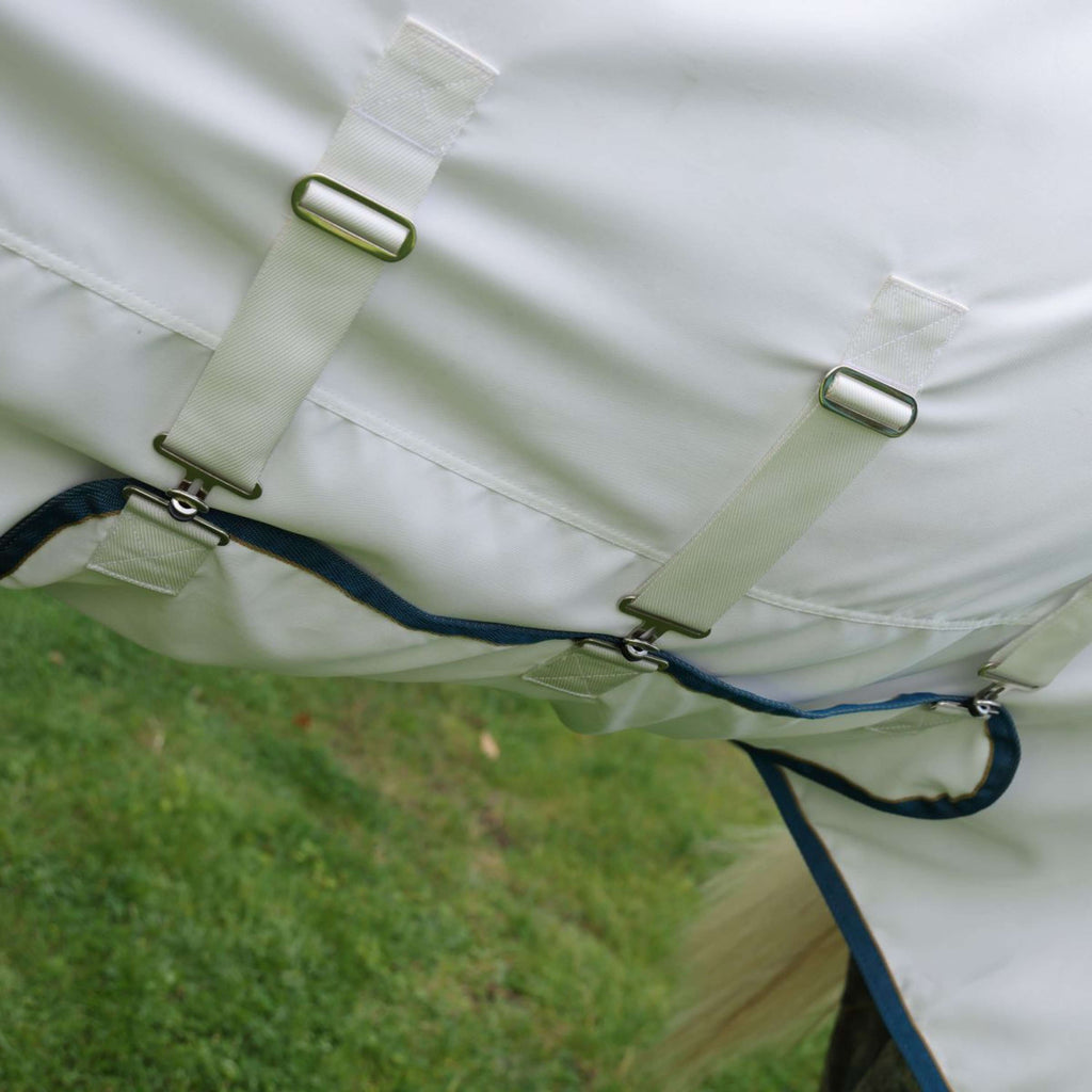 Tempest Plus by Shires Couverture Anti-Eczema Sweet-Itch Combo Blanc/Airforce