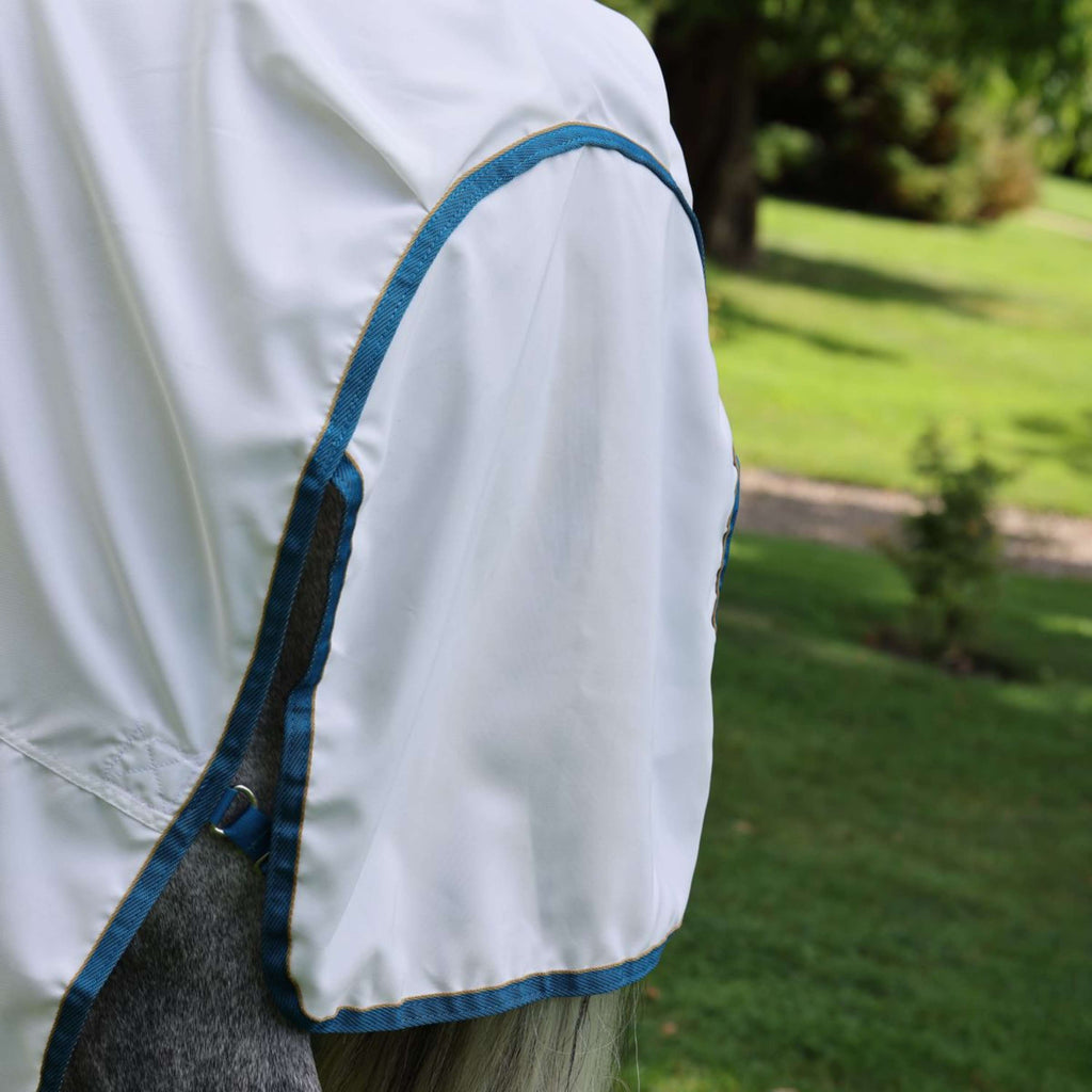 Tempest Plus by Shires Couverture Anti-Eczema Sweet-Itch Combo Blanc/Airforce