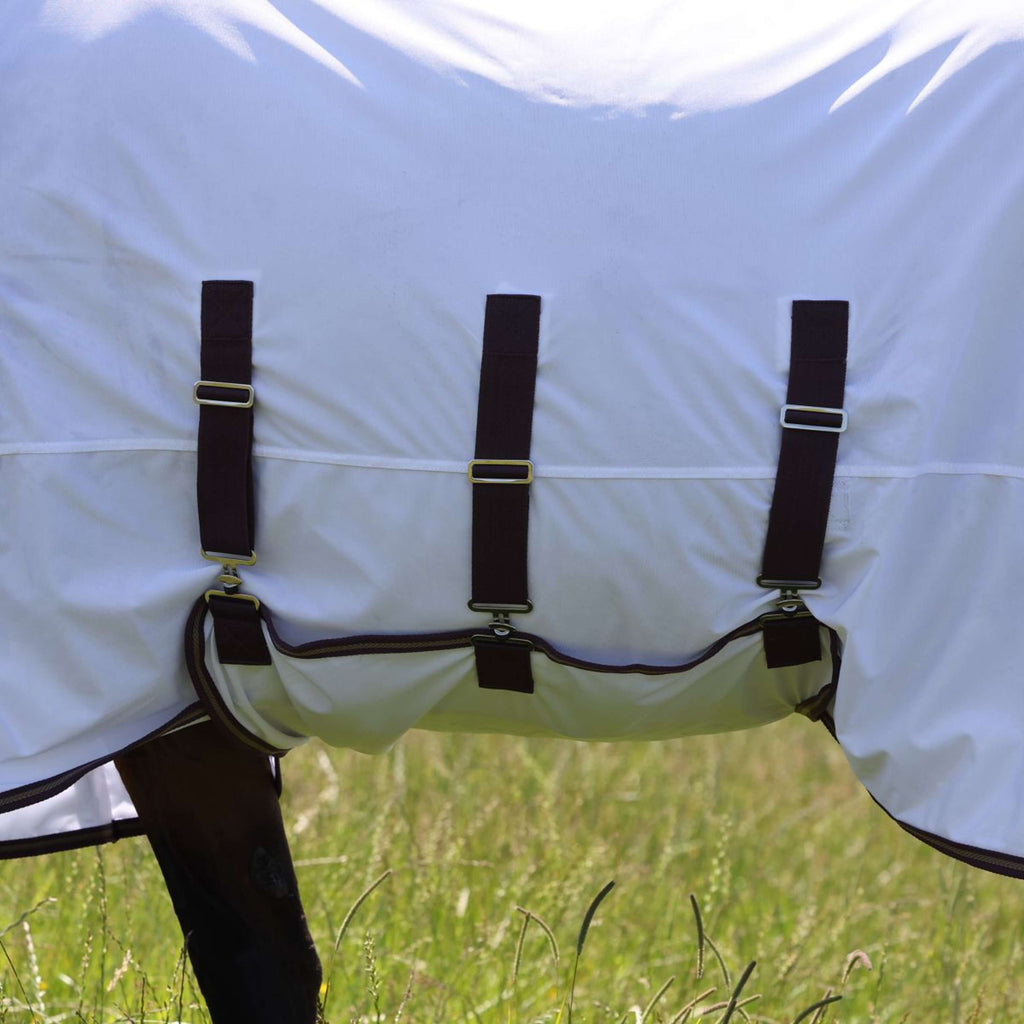 Highlander Plus by Shires Couverture Anti-Mouches Combo Blanc/Black Cherry
