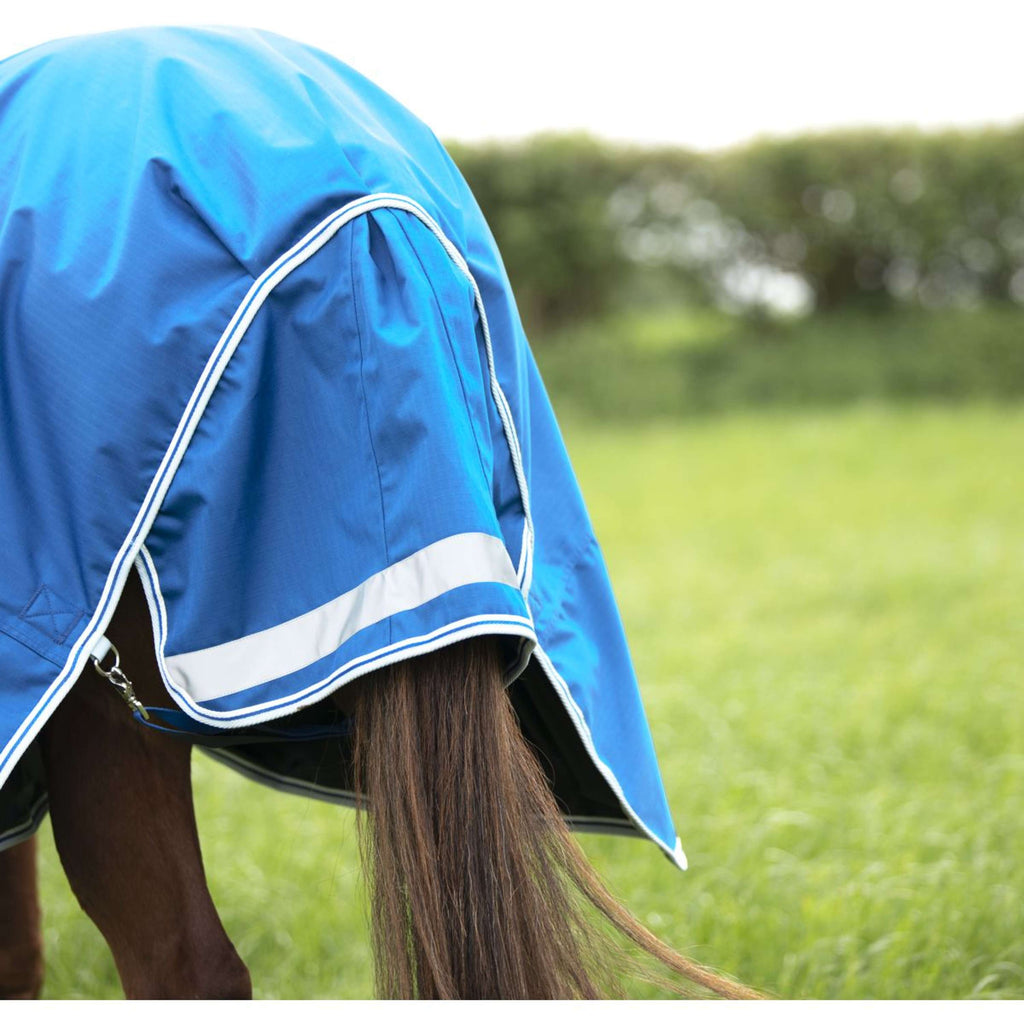 Highlander Original by Shires Couverture d'Hiver Turnout 200g avec Couvre-cou Bleu
