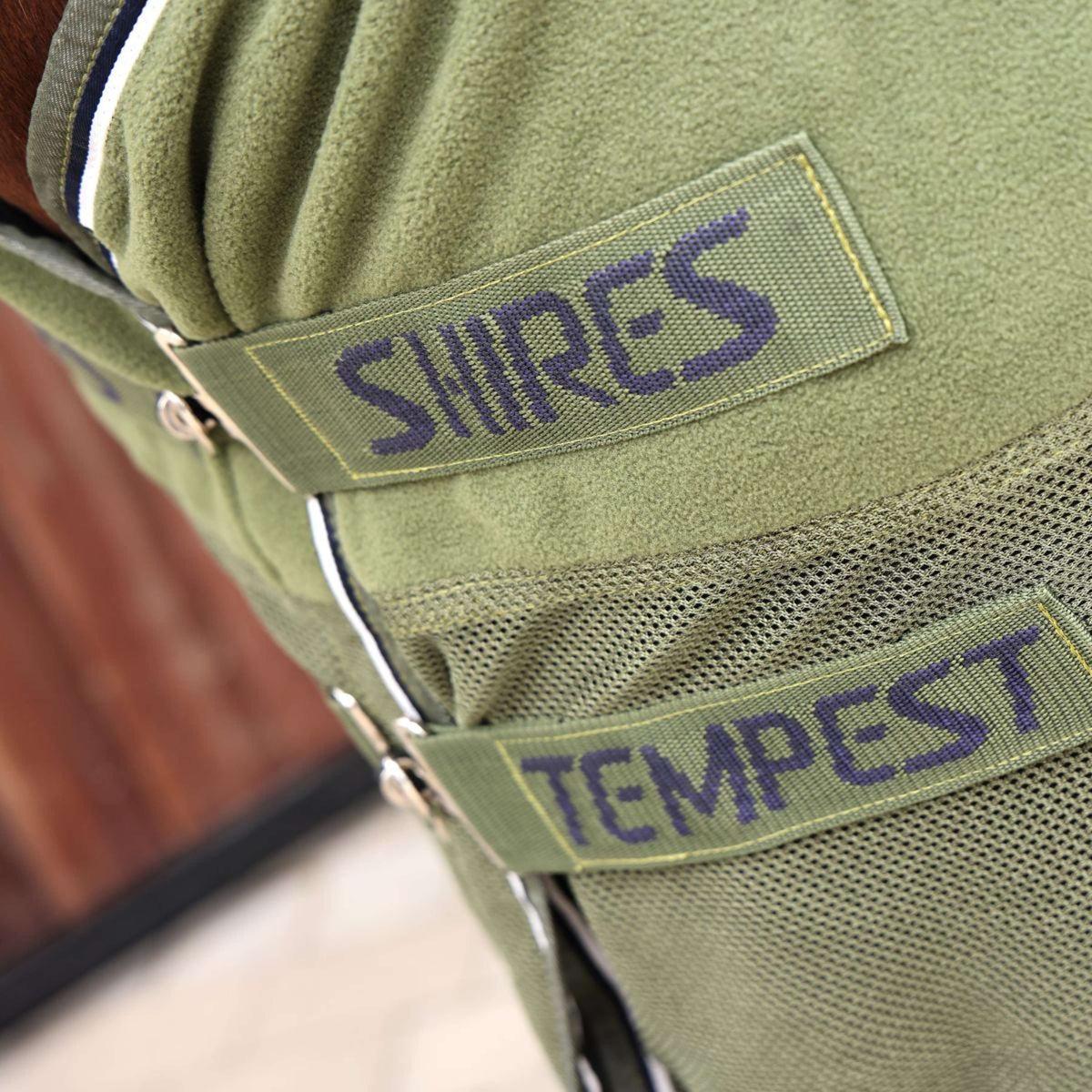 Tempest Original by Shires Couvertures Anti-Transpiration Original Fleece/Mesh Kaki