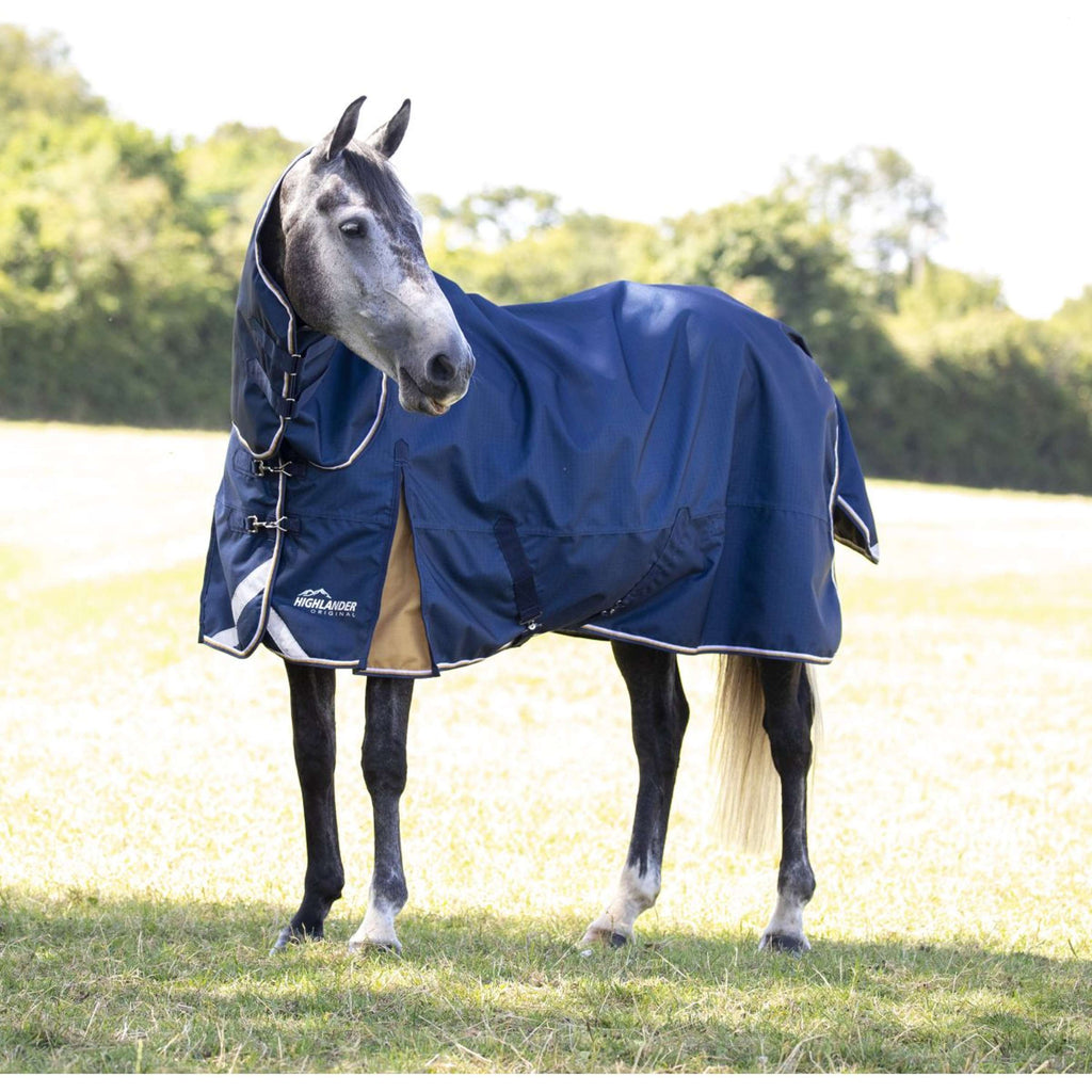 Highlander Plus by Shires Couverture Imperméable Lite 0g Combo Marin