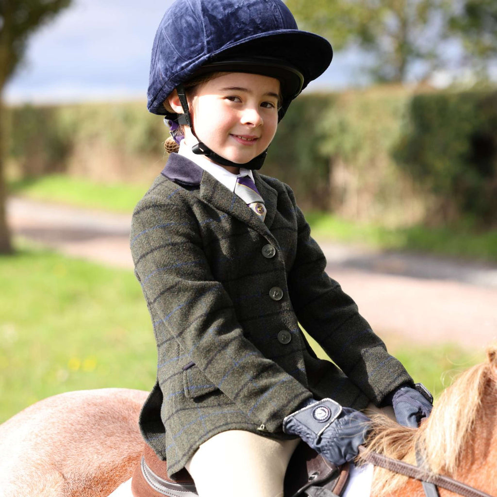 Aubrion by Shires Veste de Concours Saratoga Enfants Vert foncé Check