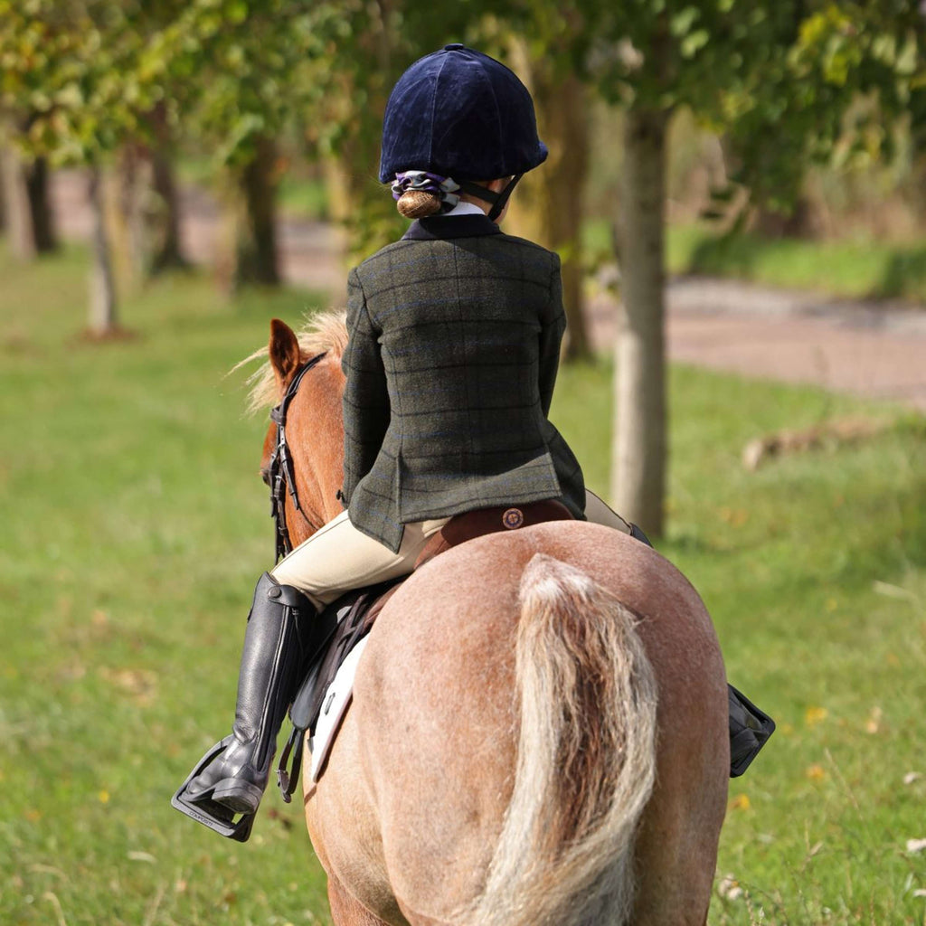 Aubrion by Shires Veste de Concours Saratoga Enfants Vert foncé Check