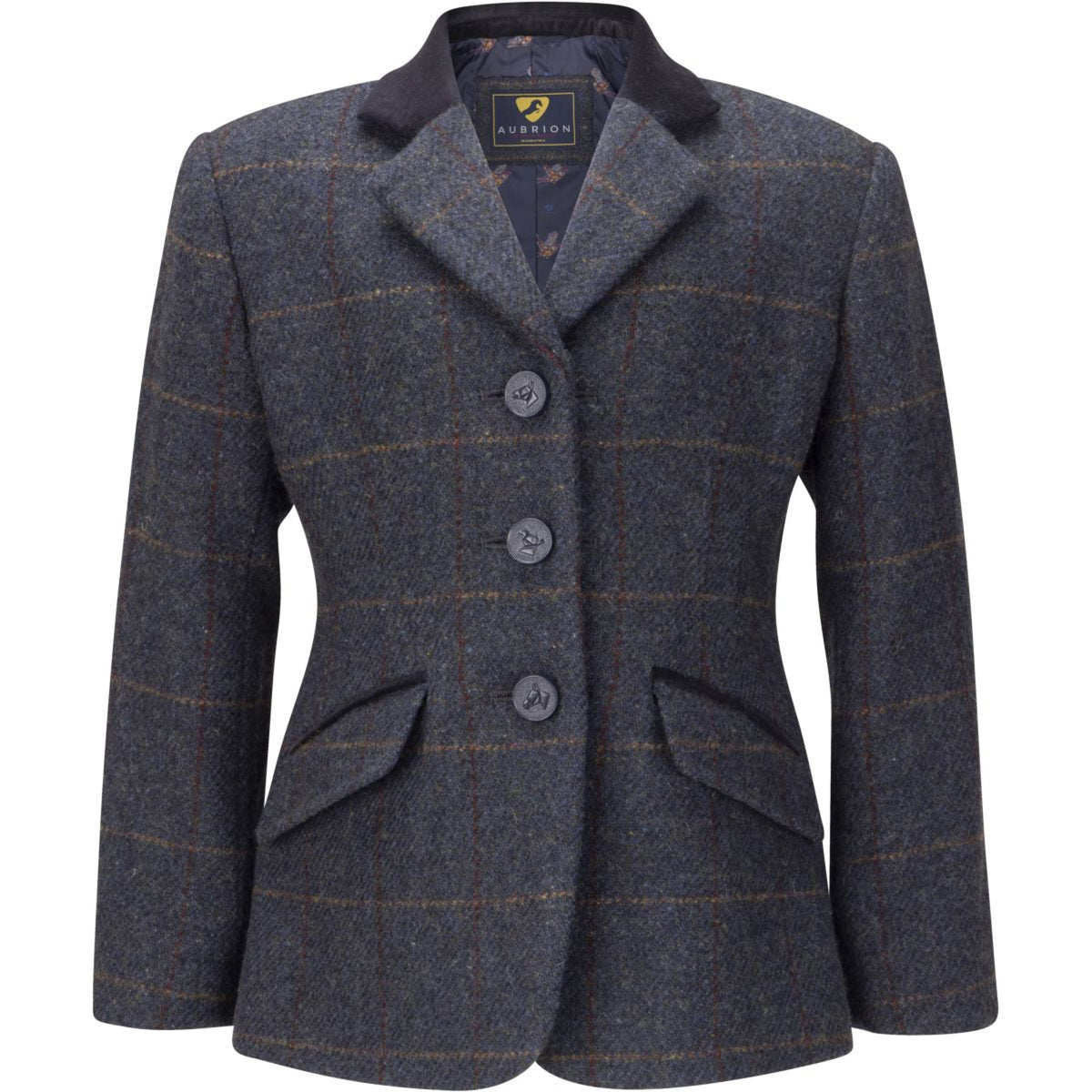 Aubrion by Shires Veste de Concours Saratoga Enfants Juniper Navy Check
