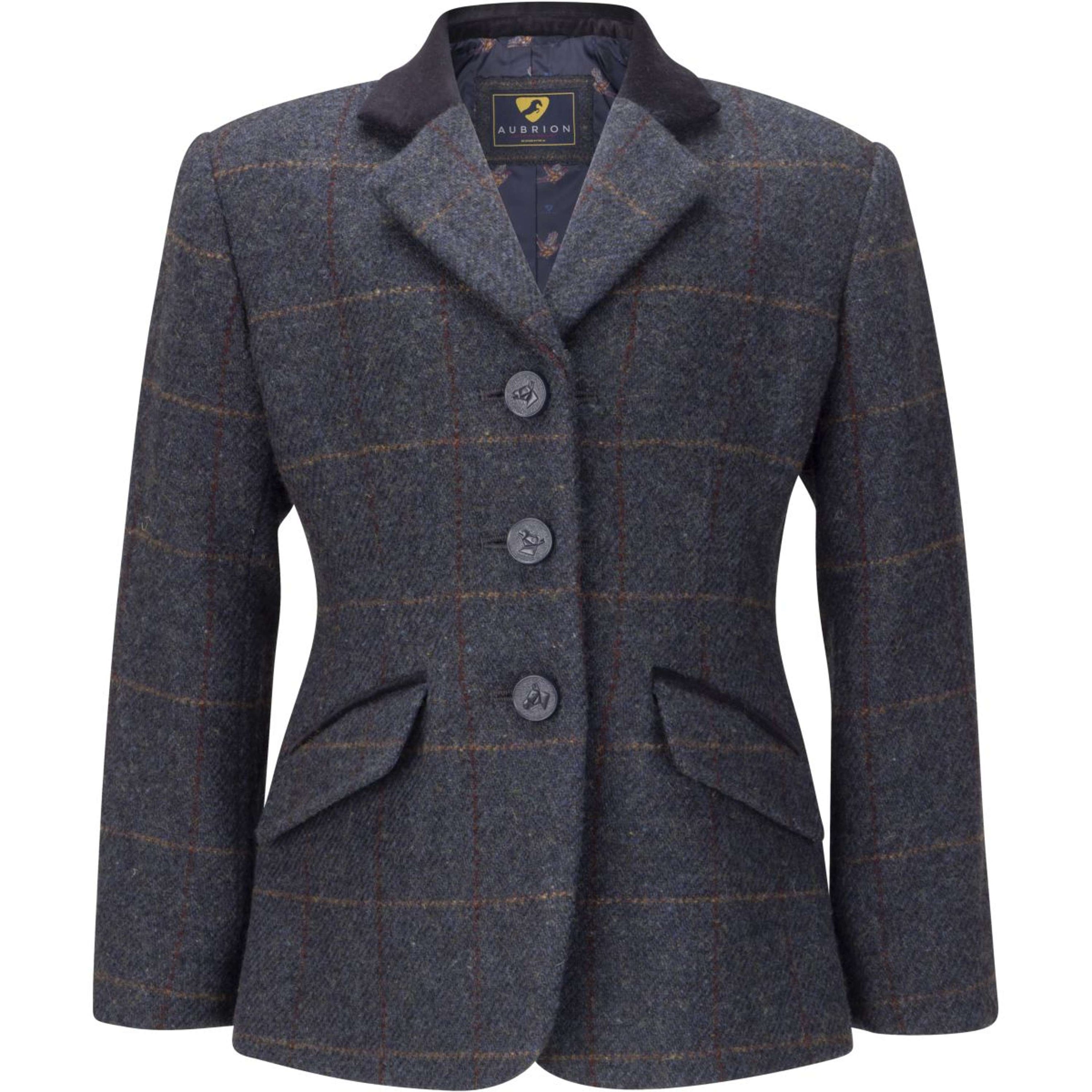 Aubrion by Shires Veste de Concours Saratoga Enfants Juniper Navy Check