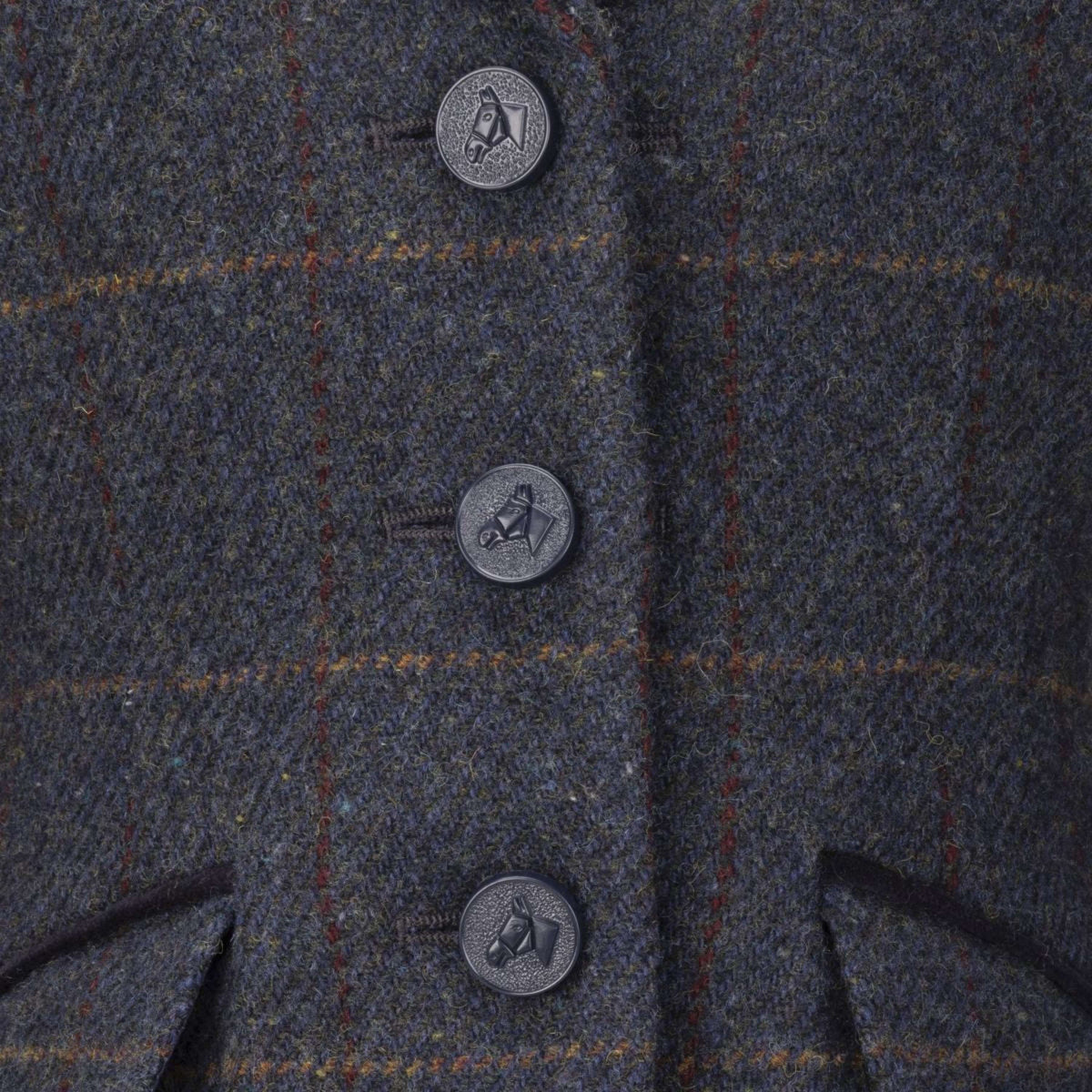 Aubrion by Shires Veste de Concours Saratoga Enfants Juniper Navy Check