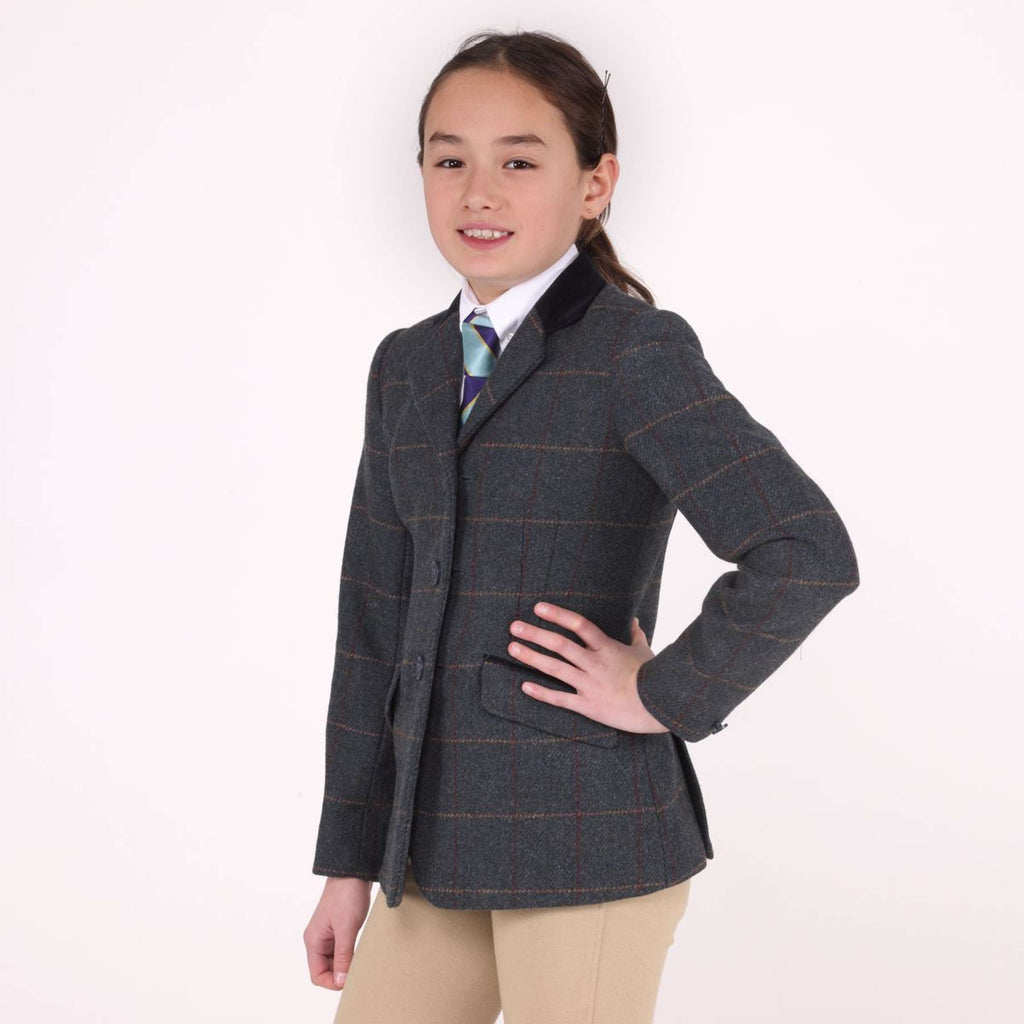 Aubrion by Shires Veste de Concours Saratoga Enfants Juniper Navy Check