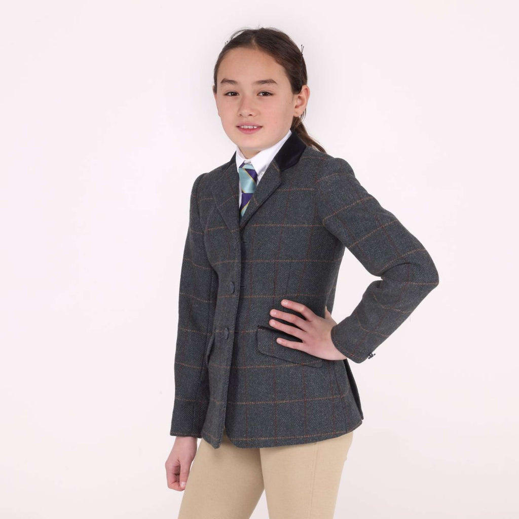 Aubrion by Shires Veste de Concours Saratoga Enfants Juniper Navy Check