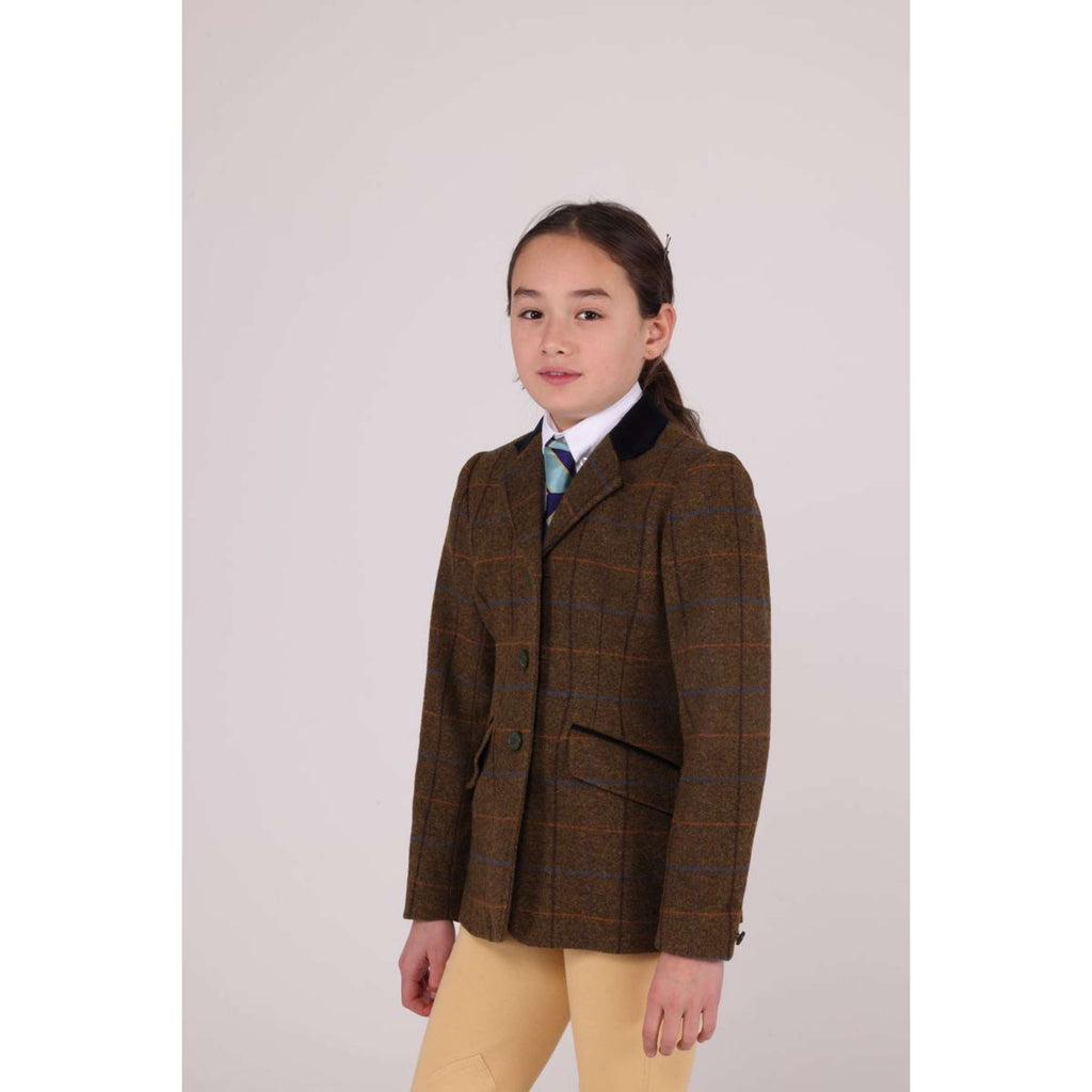 Aubrion by Shires Veste de Concours Saratoga Enfants Chêne Brun Check