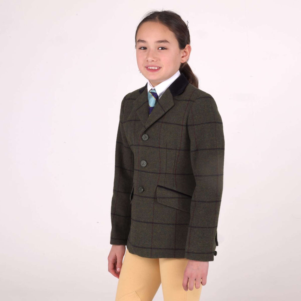 Aubrion by Shires Veste de Concours Saratoga Enfants Spruce Vert Check