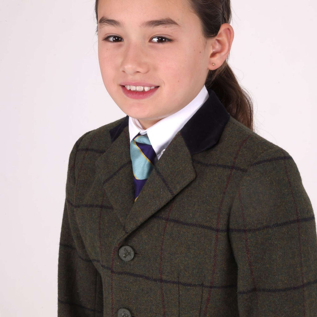 Aubrion by Shires Veste de Concours Saratoga Enfants Spruce Vert Check