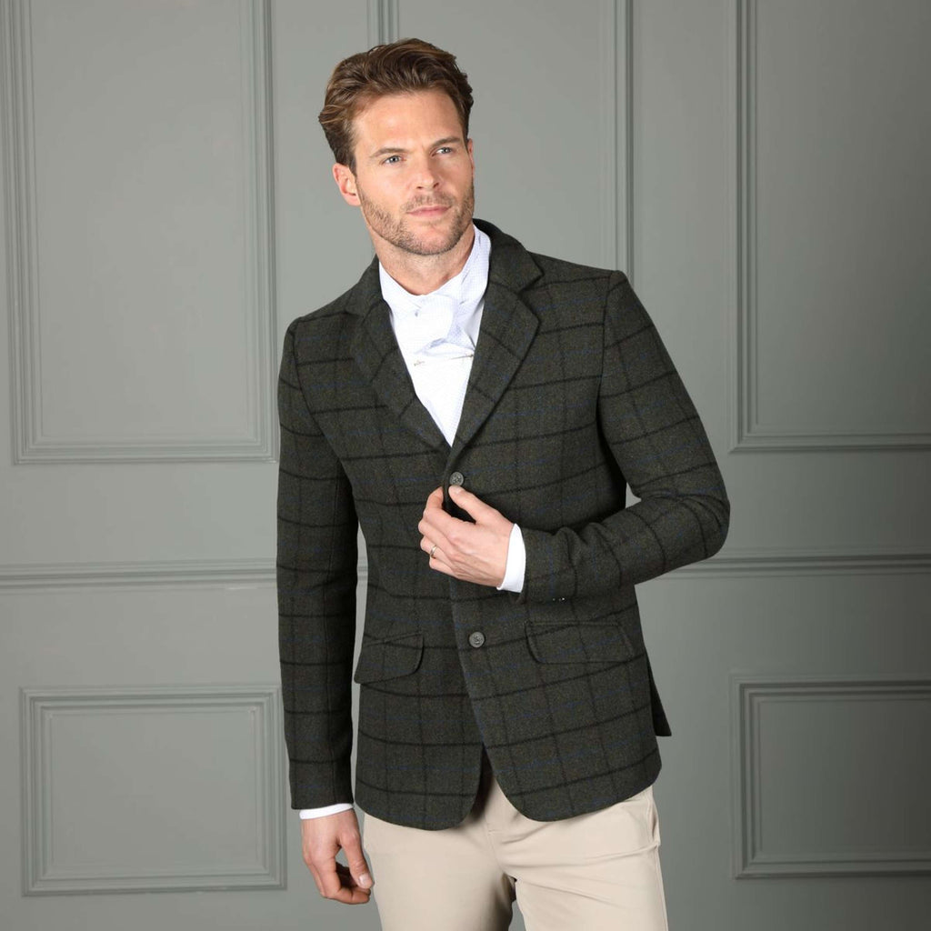 Aubrion by Shires Veste de Concours Saratoga Hommes Vert foncé Check