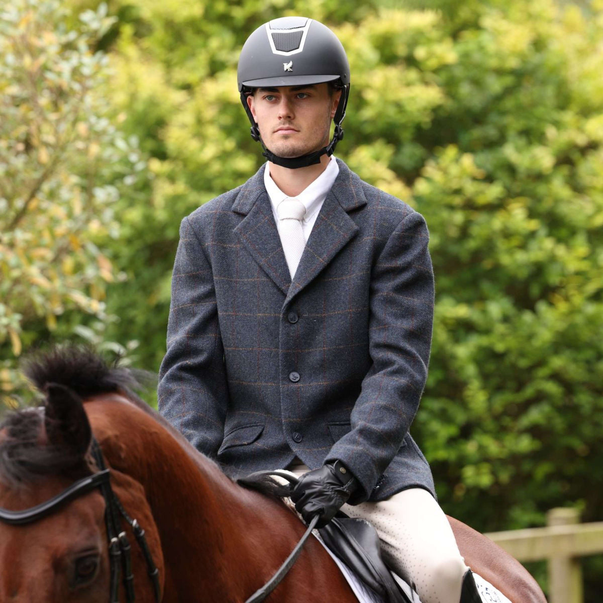 Aubrion by Shires Veste de Concours Saratoga Hommes Juniper Navy Check