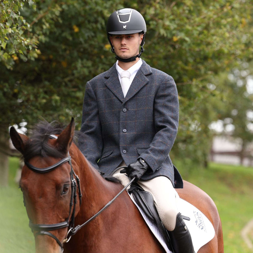 Aubrion by Shires Veste de Concours Saratoga Hommes Juniper Navy Check