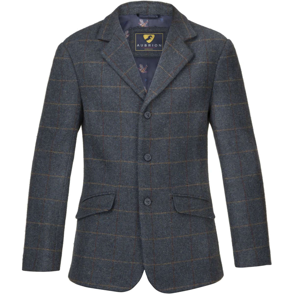 Aubrion by Shires Veste de Concours Saratoga Hommes Juniper Navy Check