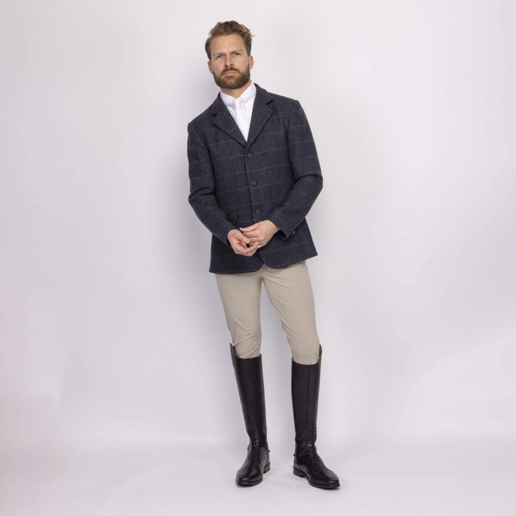 Aubrion by Shires Veste de Concours Saratoga Hommes Juniper Navy Check