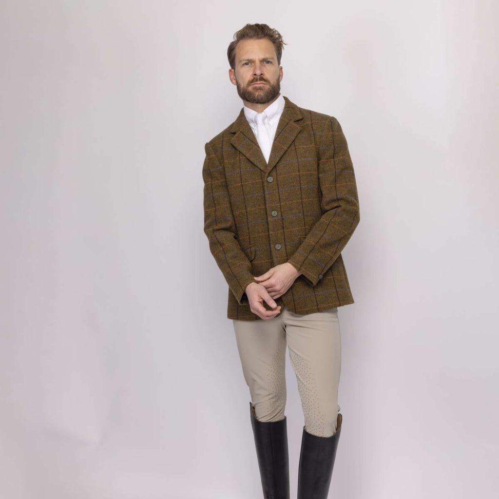 Aubrion by Shires Veste de Concours Saratoga Hommes Chêne Brun Check