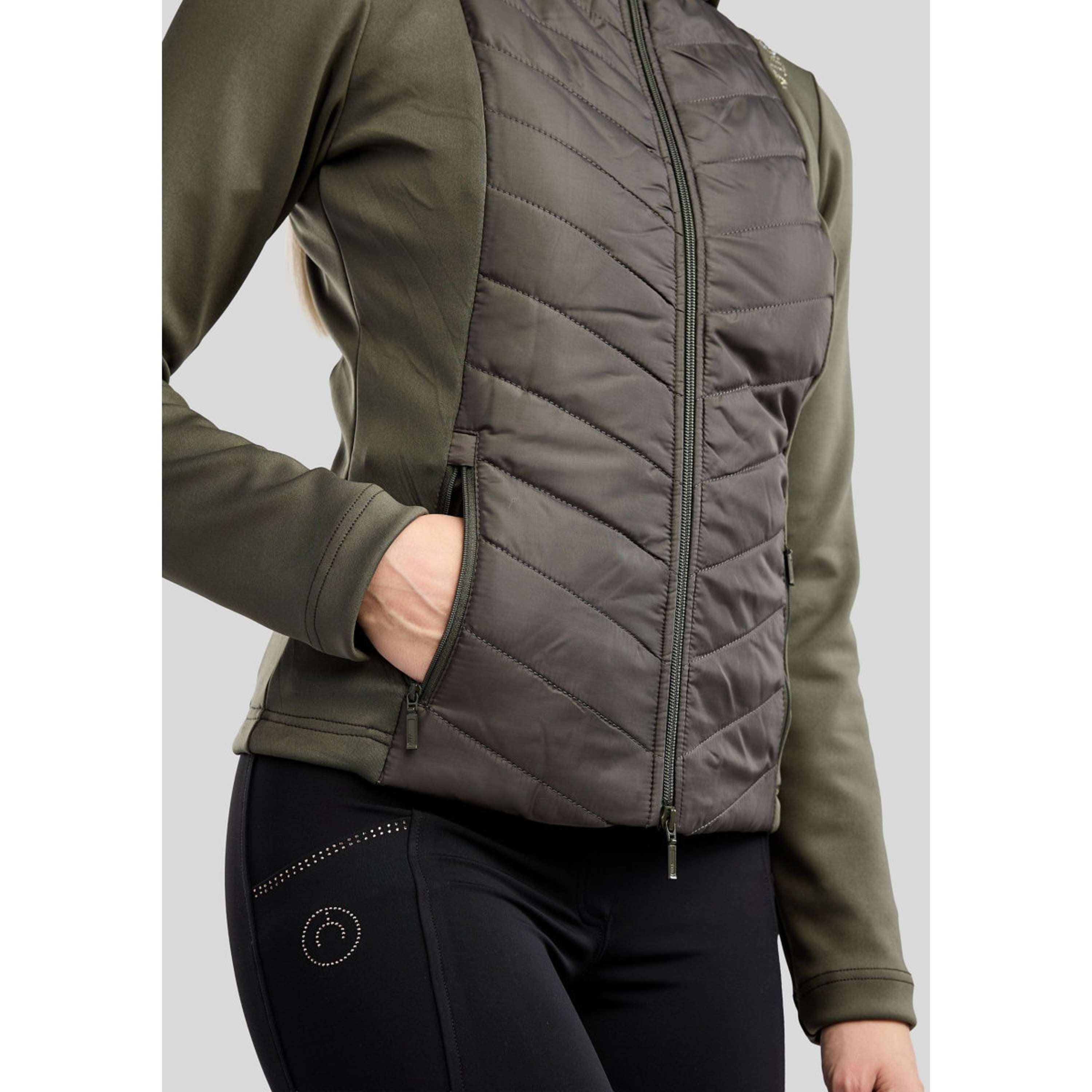 Montar Blouson MoEverline Hybrid Detachable Hood Golden Quartz Crystals Forest Green