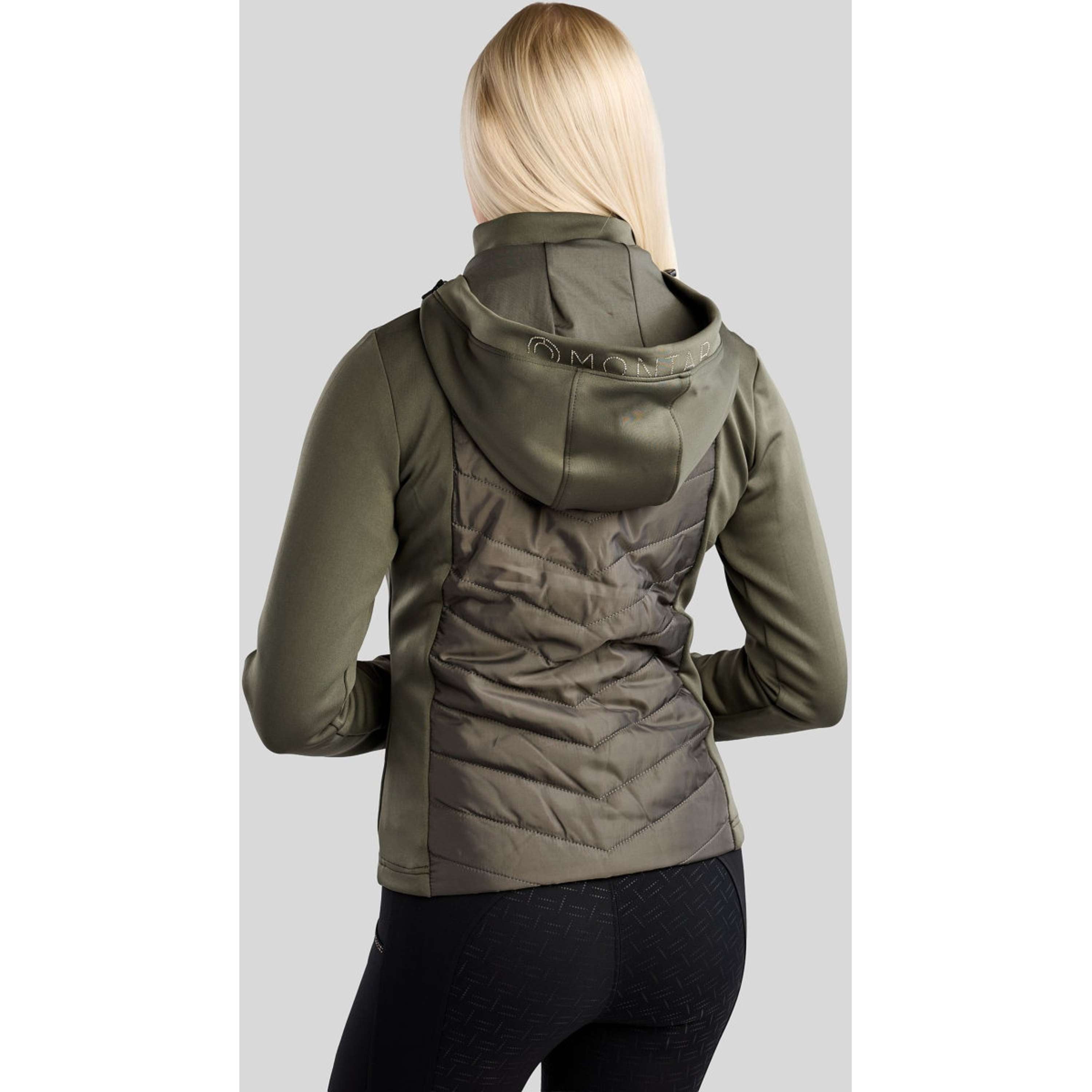 Montar Blouson MoEverline Hybrid Detachable Hood Golden Quartz Crystals Forest Green