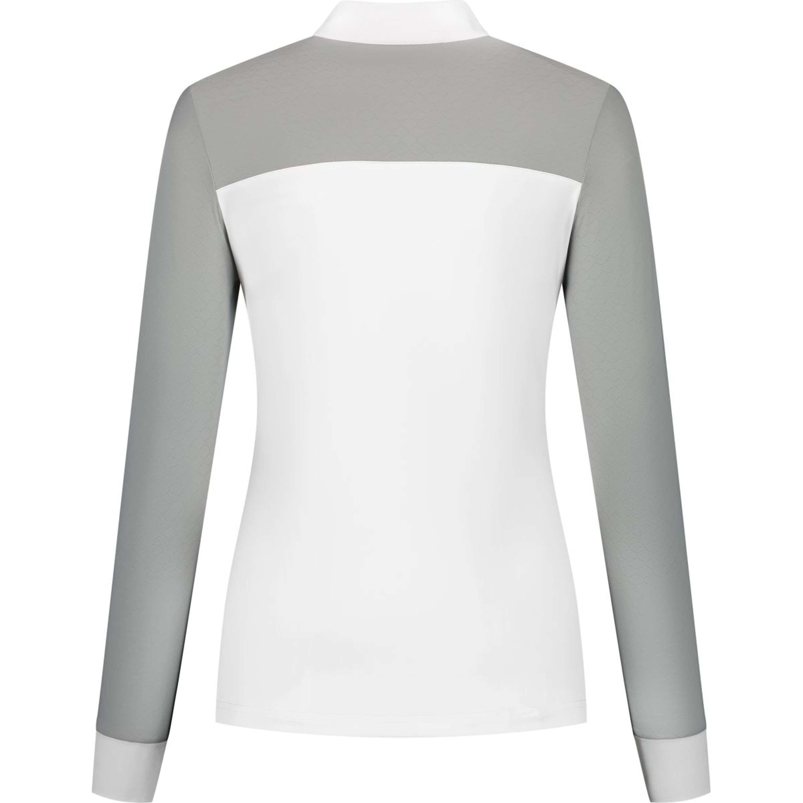 Mrs. Ros T-shirt de Concours Jacquard Longues Manches Blanc