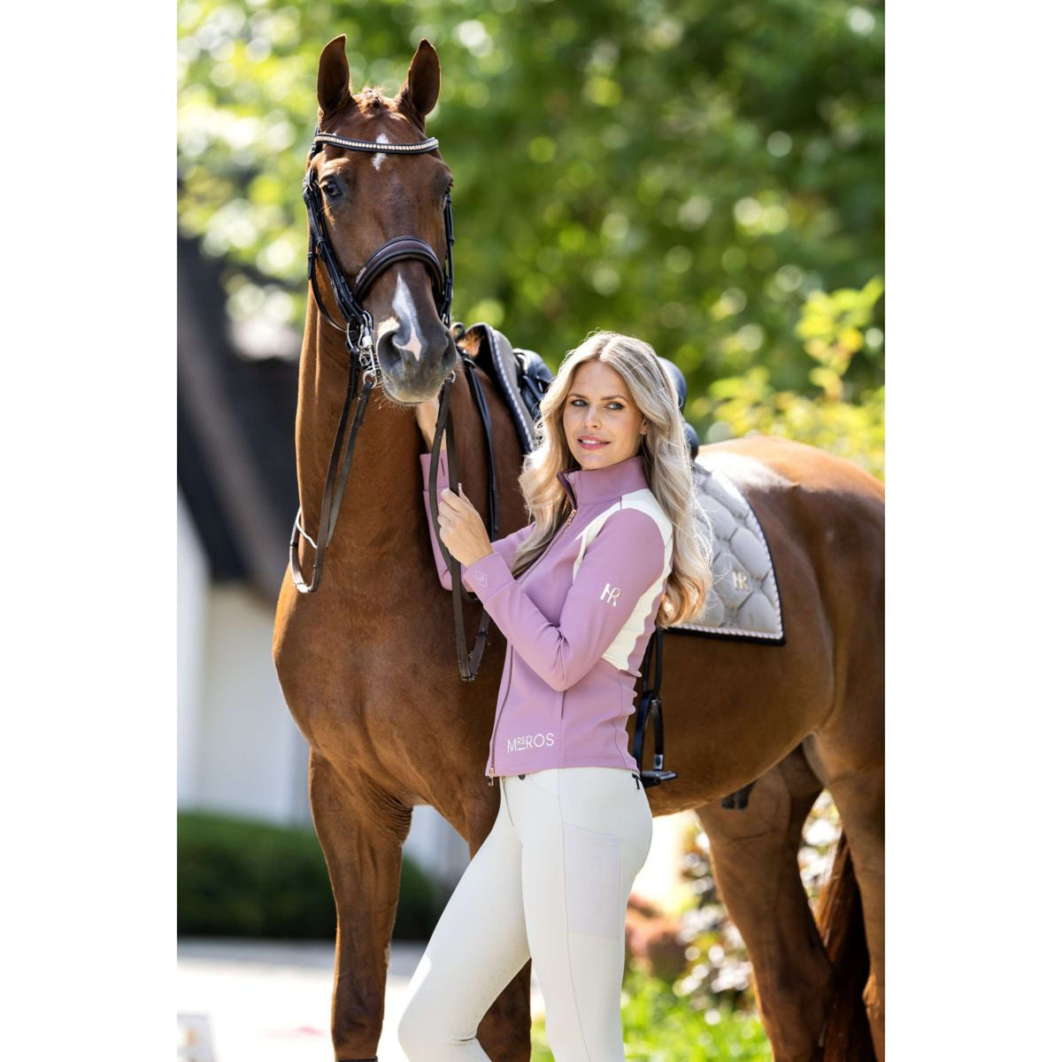 Mrs. Ros Veste d''entraînement Contrast Mesh Blushing Rose