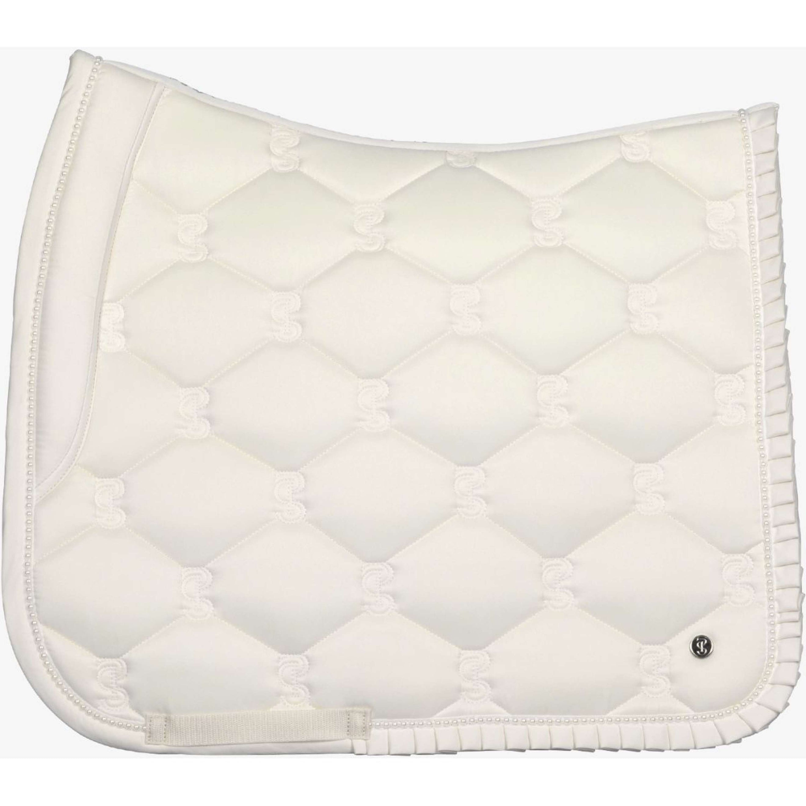 PS of Sweden Tapis de Selle Ruffle Pearl Dressage Blanc cassé