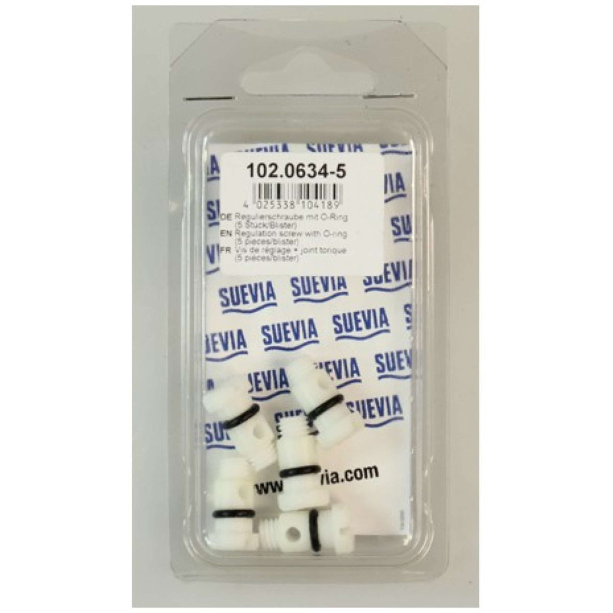 Suevia vis de réglage avec joint torique 5 pièces Blanc