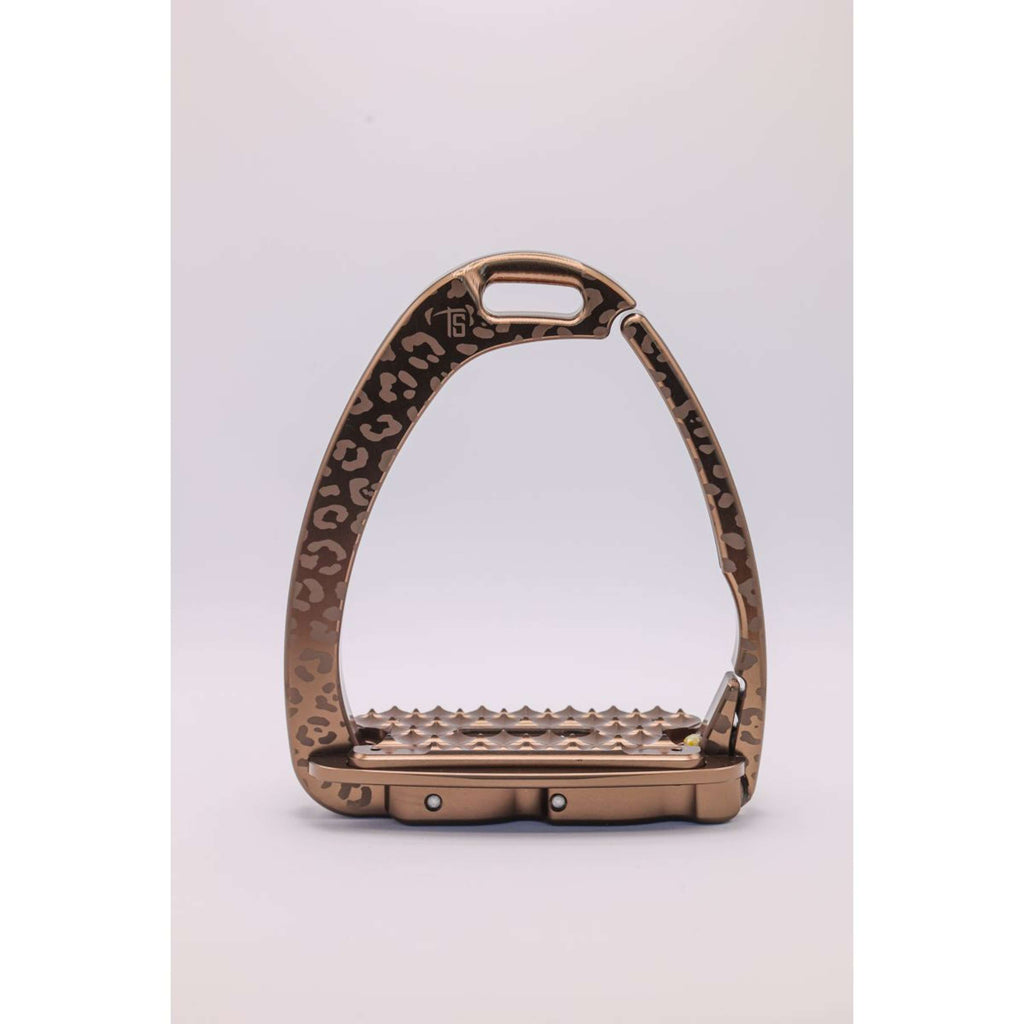 Tech Stirrups Étriers Venice Children Leopard Brown