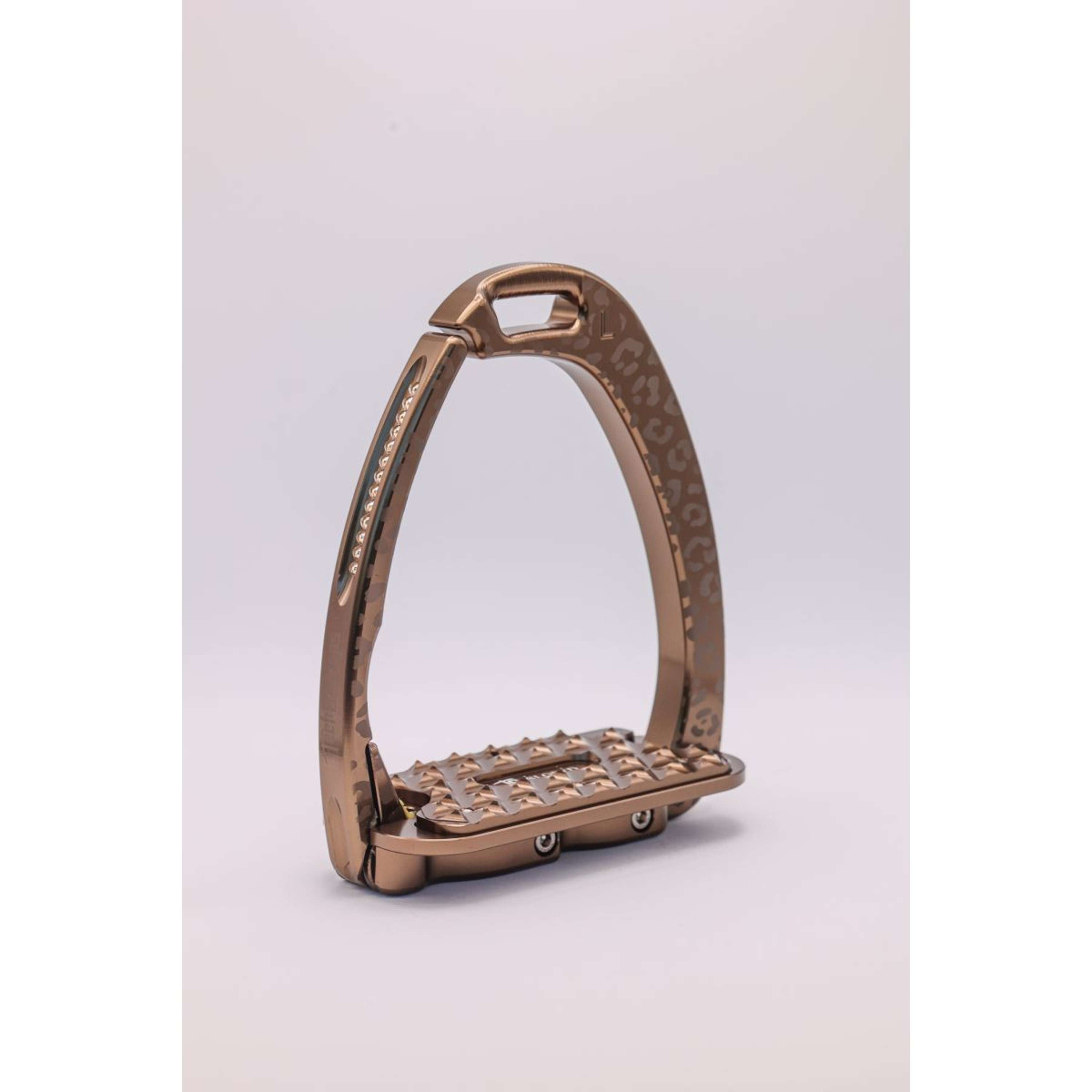 Tech Stirrups Étriers Venice Sloped EVO Leopard Rosegold