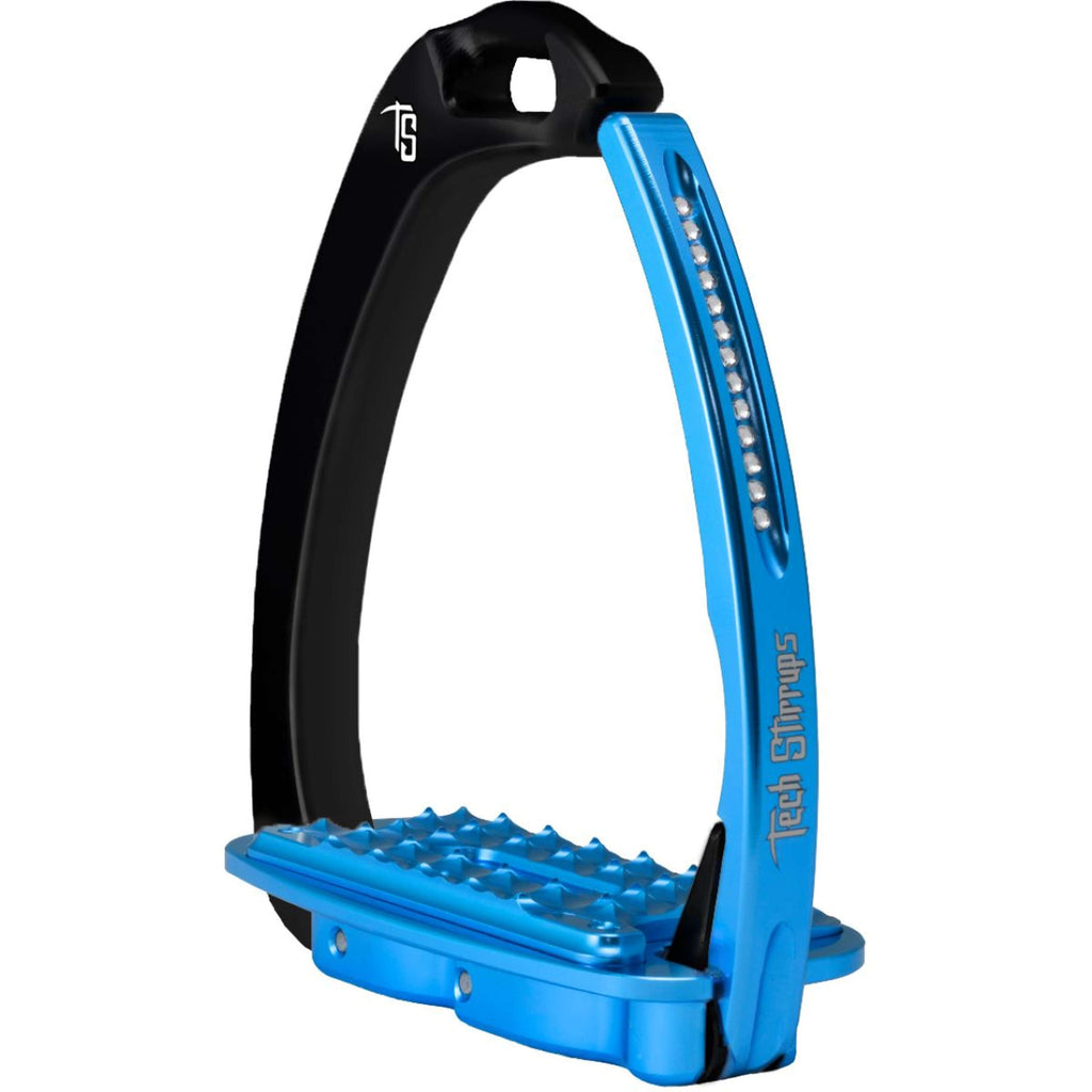 Tech Stirrups Étriers Venice Sloped Evo Swarovski Noir/Bleu