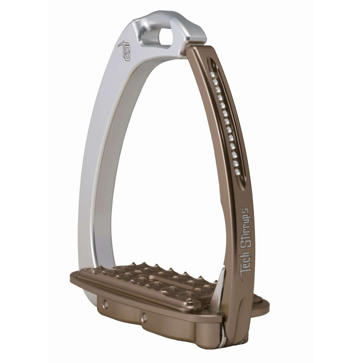 Tech Stirrups Étriers Venice Sloped Evo Swarovski Argent/Marron