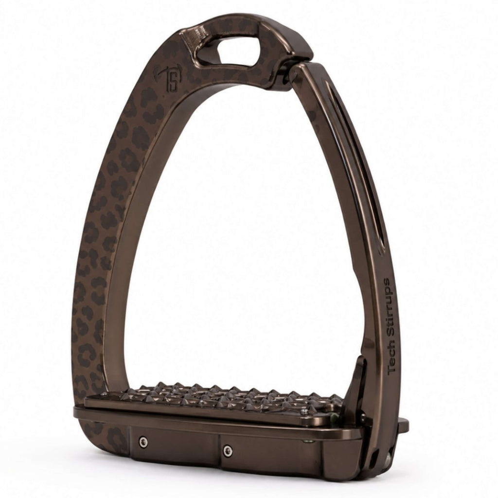 Tech Stirrups Étriers Venice Sloped EVO Leopard Brown