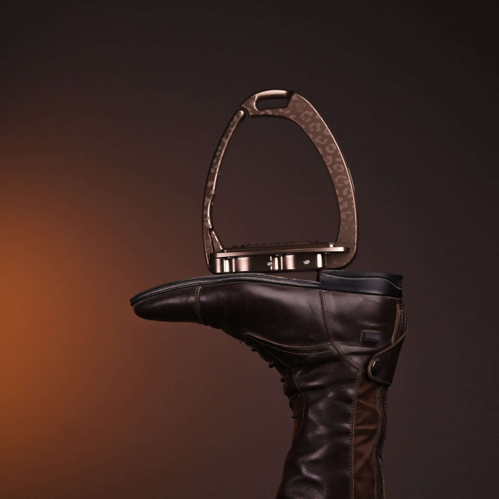 Tech Stirrups Étriers Venice Sloped EVO Leopard Brown