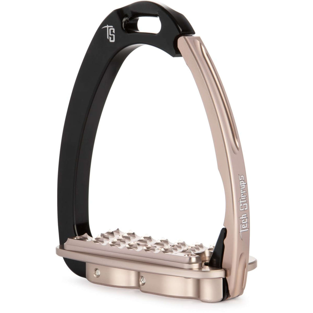 Tech Stirrups Étriers Venice Sloped EVO Noir/Or rose