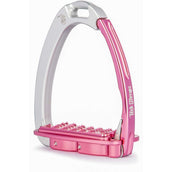 Tech Stirrups Étriers Venice Sloped EVO Argent/Rose