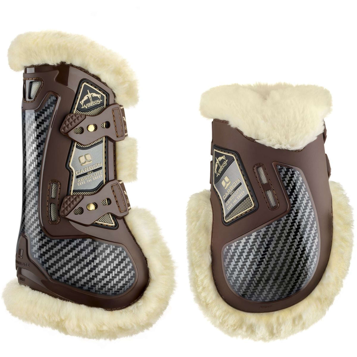 Veredus Protèges-Tendons Carbon Gel Absolute Save the Sheep Front Marron