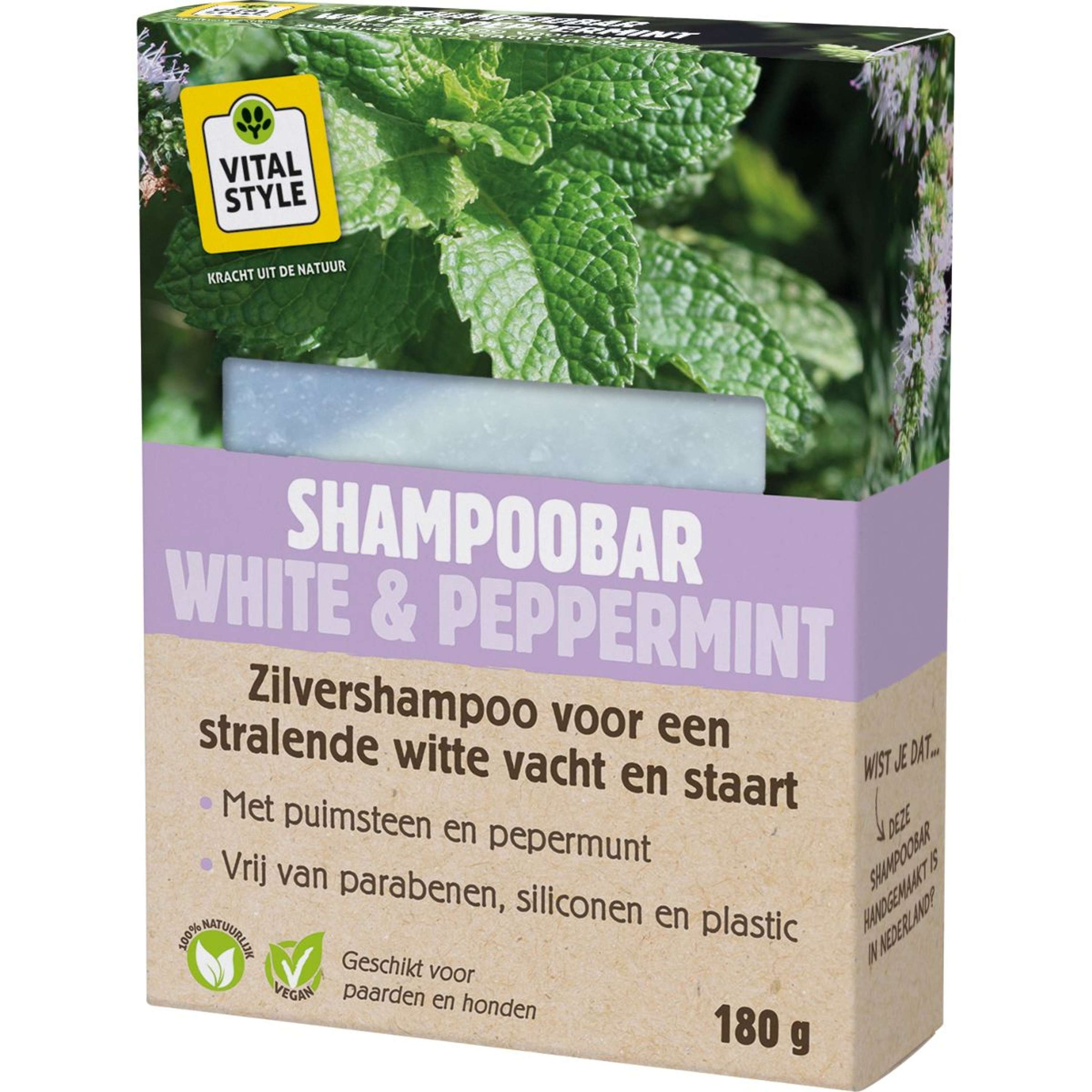 Vitalstyle Barre de Shampooing White & Peppermint