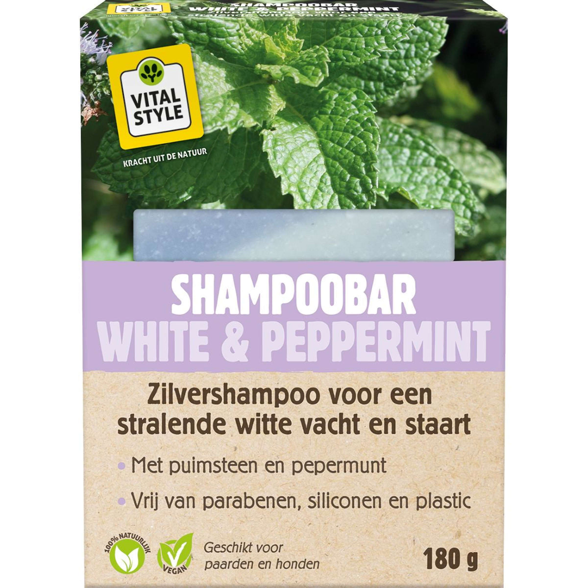 VITALstyle Barre de Shampooing White & Peppermint