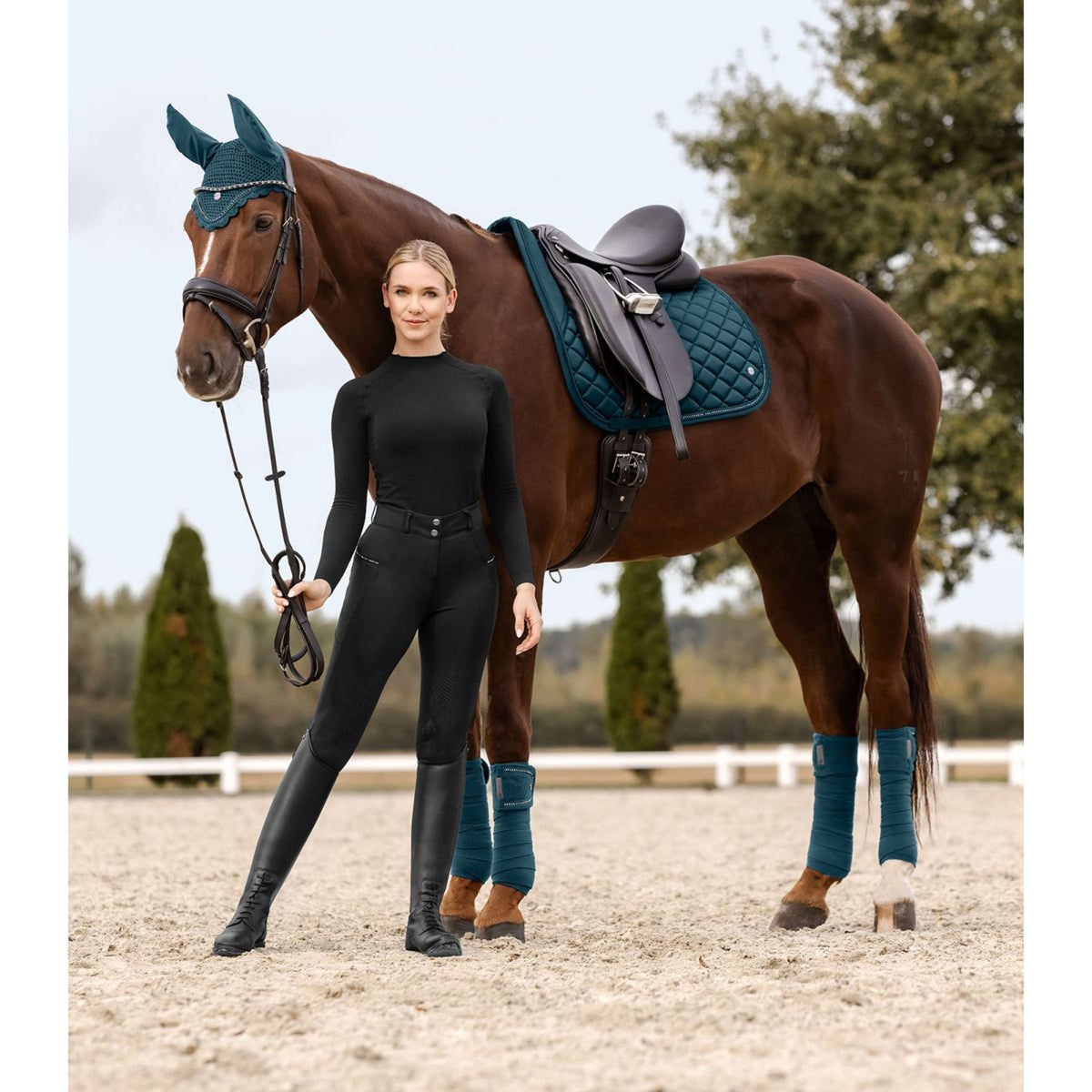 Waldhausen Tapis de Selle Nepal Dressage Petrol Blue