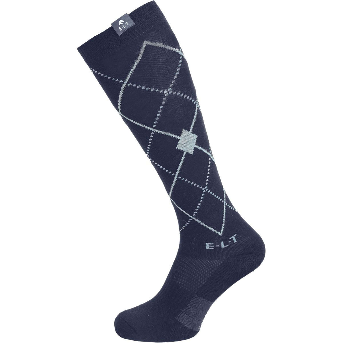 ELT Chaussettes d'Équitation Argyle Bleu Profond