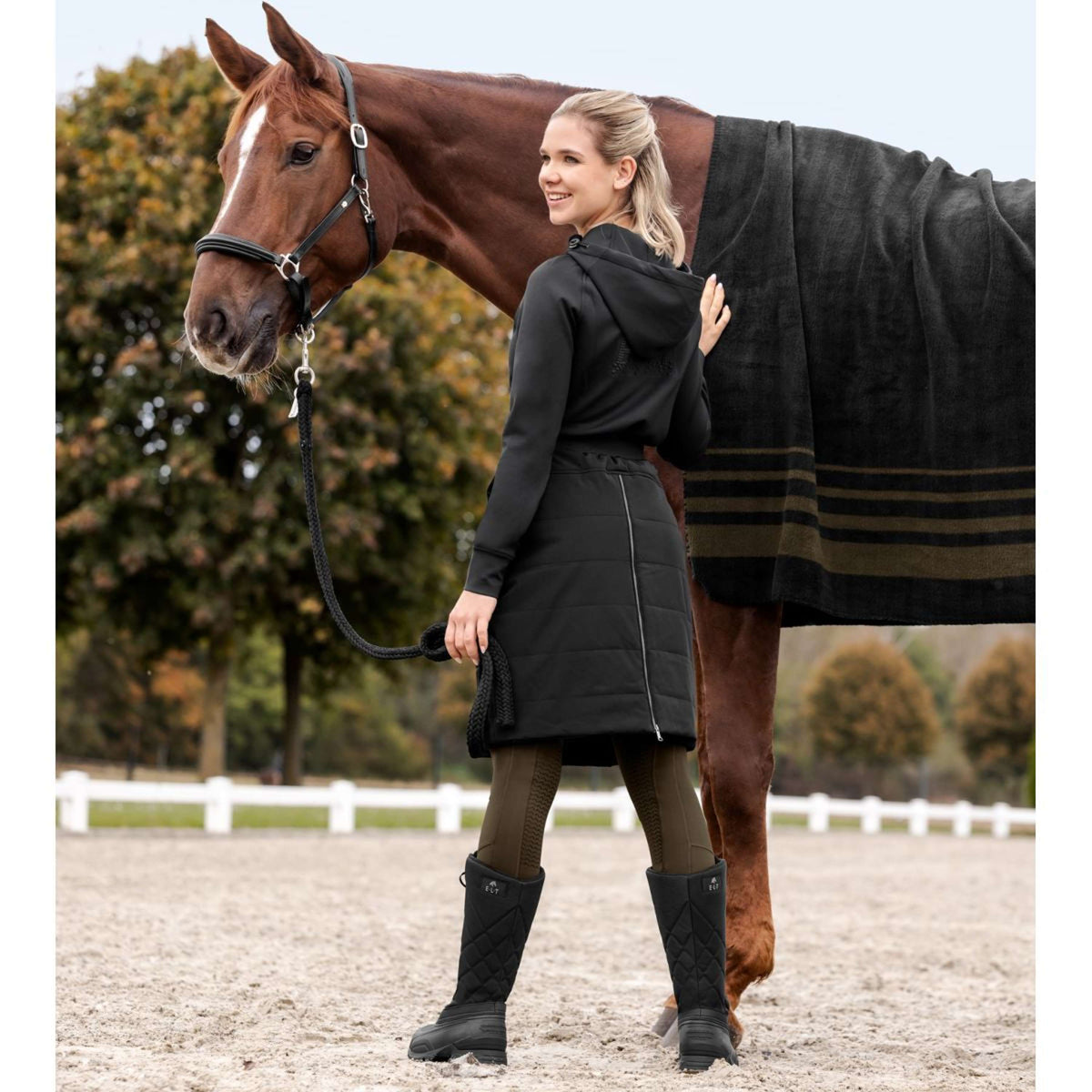 ELT Jupe d'Equitation Rachel Thermal Noir