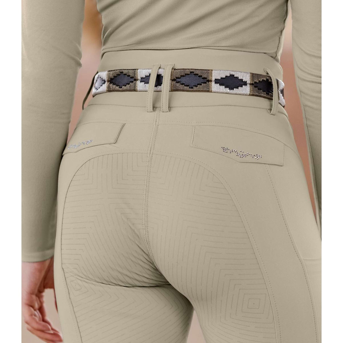 ELT Pantalon d'Équitation Comfort Ride Glam Beige/Gris