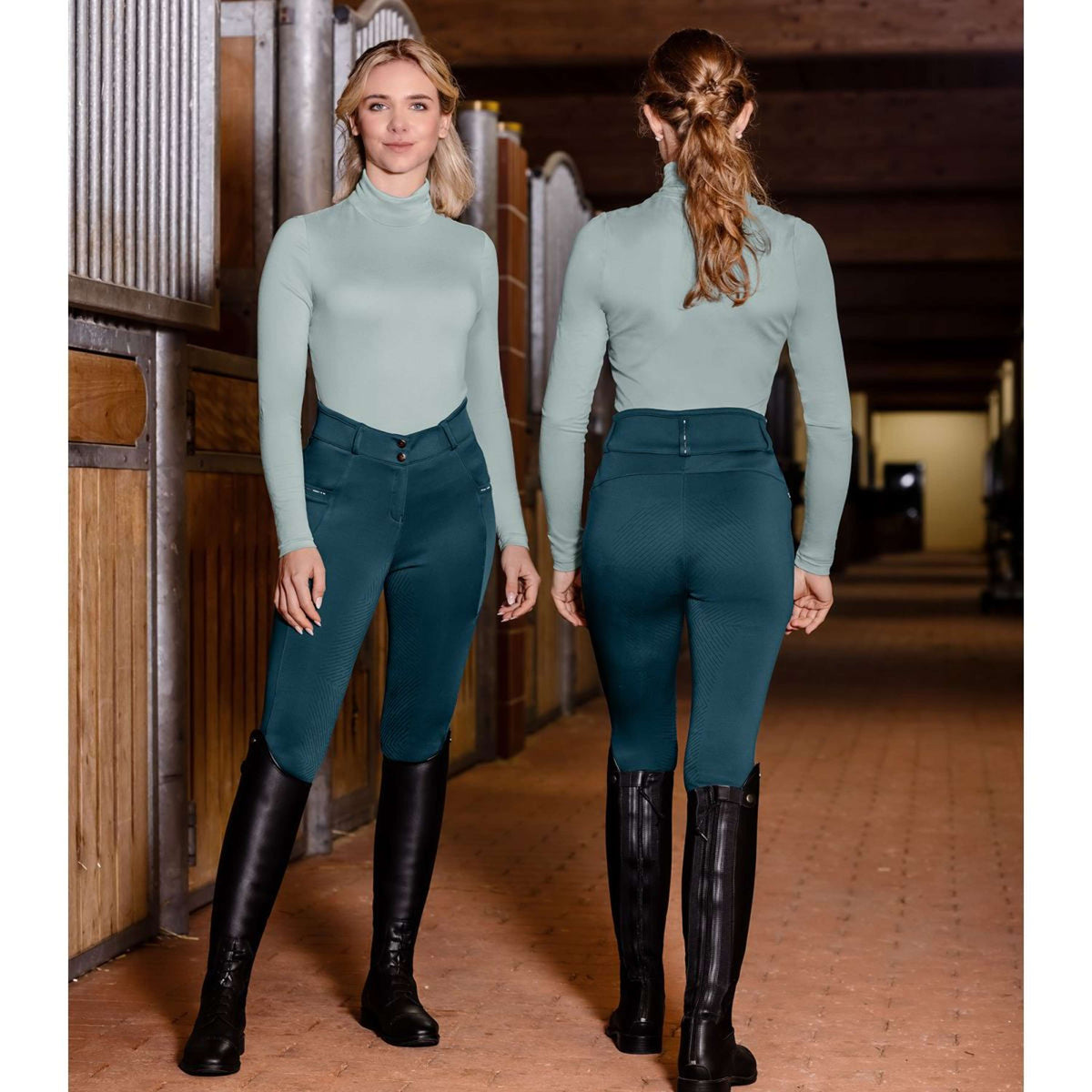 ELT Leggings d'équitation Thermo Teddy Rica Petrol Blue
